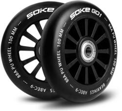 SOKE Kerekek freestyle robogóhoz SOKE GO 100mm 88A fekete 2db (803000)
