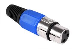 Cabletech XLR csatlakozó (Canon) aljzat, kék (WTY0055C)