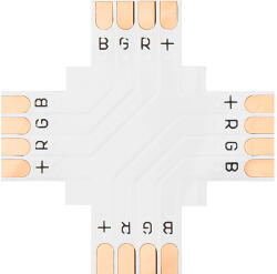 Csatlakozó "+" típusú 10 mm-es RGB LED csíkokhoz (4885)