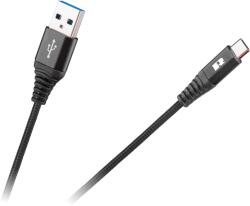 Rebel USB A - USB C 1m fekete RB-6001-100-B (RB-6001-100-B)