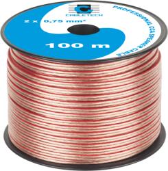 Cabletech Hangszóró kábel 2x 0, 75mm CCA (100m) (KAB0356)