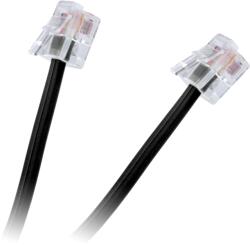 Cabletech Telefonkábel 10m 6P4C - 6P4C, fekete TEL0033A-10 (TEL0033A-10)