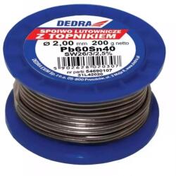 DEDRA-EXIM Forrasztó ón folyasztószerrel, 2.0mm, 200g, 40%SN, Pb60Sn40 31L42020 (31L42020)