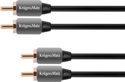 Krüger&Matz 2RCA-2RCA kábel 1, 8 m Kruger&Matz (KM0305)