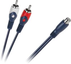 Cabletech 2x RCA - 1RCA aljzat , 0, 2m KPO2616 (KPO2616)