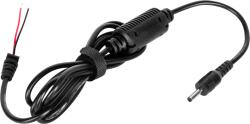 Cabletech Csatlakozó egyenes kábellel 3, 5/1, 5 (12V/3, A)fekete (KOM0270-1)