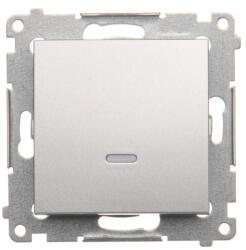 KONTAKT-SIMON Switch Simon 54 prémium No. 1 LED háttérvilágítás, ezüst modul (17693)