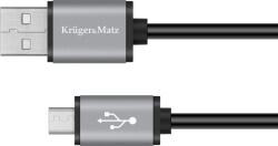 Krüger&Matz USB A - micro USB 1, 8m fekete KM1236 (KM1236)