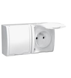 KONTAKT-SIMON Aljzat IP54 250 V Simon Aquarius dupla fehér (16192)