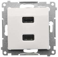 KONTAKT-SIMON CONTACT-SIMON Dupla USB aljzat Simon 54 prémium modul fehér DC2USB, 01/11 (16250)