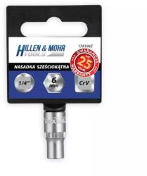 Dedra 6 sarkos 1/4" 6 mm-es dugókulcs tartóval (17A106Z)