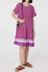 RohBoutique Rochie cu imprimeu si buzunare, ciclam, ROH DR4689