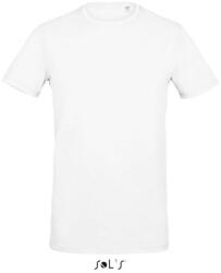 SOL'S Férfi MILLENIUM sztreccs póló, kereknyakú rövid ujjú, SOL'S SO02945, White-M (so02945wh-m)