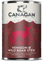 Canagan CANAGAN Venison&Wild Boar Stew, XS-XL, Vânat și Mistreț, conservă hrană umedă fără cereale câini junior & adult, (în supă), 400g