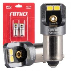 AMiO Becuri LED CANBUS PRO T4W BA9S 4x2016 SMD alb 12V 24V 03579 (03579)
