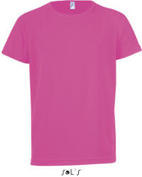 SOL'S Gyerek SPORTY raglán ujjú kereknyakú sportpóló, SOL'S SO01166, Neon Pink 2-6A (so01166npi2-6a)