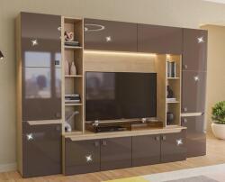  Холна секция Smart L290 дъб небраска с трюфел супер гланц