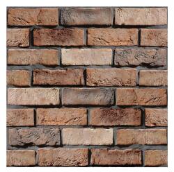 Flippy 10 x Placi Tapet Autocolant 3D cu Imitatie de Caramida de Exterior, pentru Perete Bucatarie Sufragerie, Usor de Curatat, Rezistent la Apa, Autoadeziv, 30x30 cm, Maro Universal (129747)