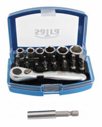 SATRA bit és dugófej készlet mini racsnival, 24 db- os (S-R24BS)