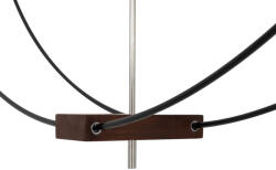 King Home Doble Ring 90 Minimál Acél Falióra Fa Mutatókkal (KHM-MSE1501100485) - prodis
