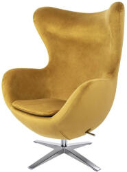 King Home Egg Széles Bársony Fotel Khaki Zöld Forgatható (KHM-KH0101009559)