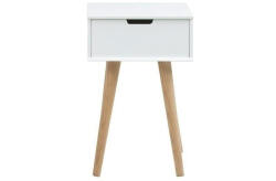 Actona Mitra Éjjeliszekrény MDF Fehér Tölgyfa Lábakkal (KHM-0000060638) - prodis