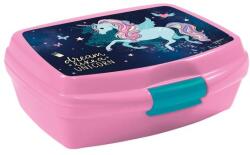 DERFORM Unikornis műanyag uzsonnás doboz - Dream Unicorn (SJR13)