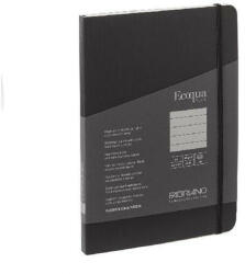 Fedrigoni Ecoqua Plus 80 lapos A5 vonalas fekete notesz (19621008)