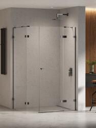 NEW TRENDY Eventa Black Chrome cabină de duș 110x100 cm dreptunghiular negru luciu/sticlă transparentă EXK-6243 (EXK6243)