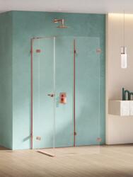 NEW TRENDY Eventa Copper Shine cabină de duș 100x100 cm dreptunghiular cupru luciu/sticlă transparentă EXK-6513 (EXK6513)