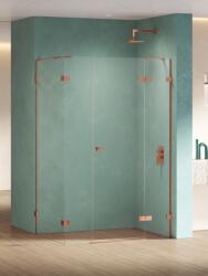 NEW TRENDY Eventa Copper Shine cabină de duș 110x80 cm dreptunghiular cupru luciu/sticlă transparentă EXK-6456 (EXK6456)