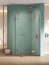 NEW TRENDY Eventa Copper Shine cabină de duș 90x80 cm dreptunghiular cupru luciu/sticlă transparentă EXK-6435 (EXK6435)