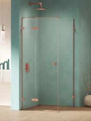 NEW TRENDY Eventa Copper Shine cabină de duș 100x90 cm dreptunghiular cupru luciu/sticlă transparentă EXK-6384 (EXK6384)