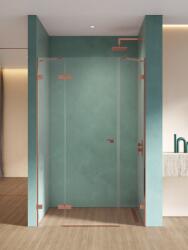 NEW TRENDY Eventa Copper Shine uși de duș 150 cm înclinabilă cupru luciu/sticlă transparentă EXK-6366 (EXK6366)