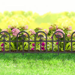 Garden of Eden Virágágyás szegély / kerítés 60 x 30 cm fekete (11476B)