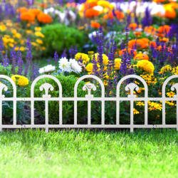 Garden of Eden Virágágyás szegély / kerítés 60 x 30 cm - fehér (11476A)