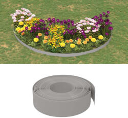 vidaXL Borduri de grădină, 3 buc, gri, 10 m 15 cm, polietilenă (3155441)