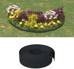 vidaXL Borduri de grădină, 3 buc, negru, 10 m 15 cm, polietilenă (3155445)