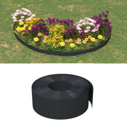 vidaXL Borduri de grădină, 5 buc, negru, 10 m 20 cm, polietilenă (3155459)