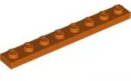 LEGO® 3460c167 - LEGO vöröses narancssárga lap 1 x 8 méretű (3460c167)
