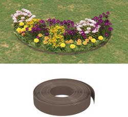 vidaXL Borduri de grădină, 5 buc, maro, 10 m 10 cm, polietilenă (3155439)