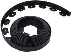 vidaXL Bordură de gazon flexibilă cu 30 țăruși, 10 m, 5 cm (48614)