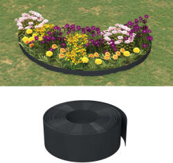 vidaXL Borduri de grădină, 4 buc, negru, 10 m 20 cm, polietilenă (3155458)