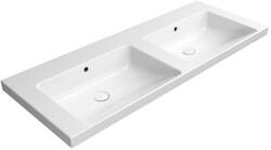 SAPHO GSI Norm dupla kerámiamosdó 125x50 cm furat nélkül túlfolyóval, ExtraGlaze fehér 8627011 (8627011)