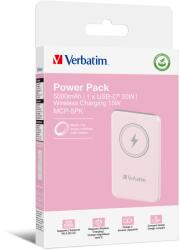 Verbatim MAG Charge 'n' Go Powerbank - 5000 mAh, Rózsaszín