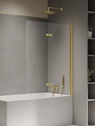 New Trendy New Soleo zuhanyparaván 100 cm kétrészes arany fényes/átlátszó üveg P-0105 (P0105)
