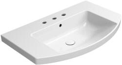 SAPHO GSI Norm kerámiamosdó 80x50 cm 3 furattal és túlfolyóval, ExtraGlaze fehér 8644311 (8644311)