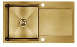 Laveo Marmara acél mosogató 76x44 cm arany SAM_G11T (SAMG11T)