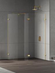 NEW TRENDY Eventa Gold Shine zuhanykabin fal walk-in 90 cm arany fényes/átlátszó üveg EXK-4865 (EXK4865)