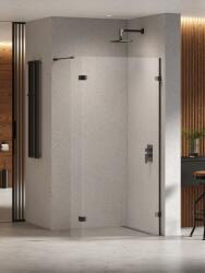 NEW TRENDY Eventa Black Chrome zuhanykabin fal walk-in 70 cm fekete fényes/átlátszó üveg EXK-6307